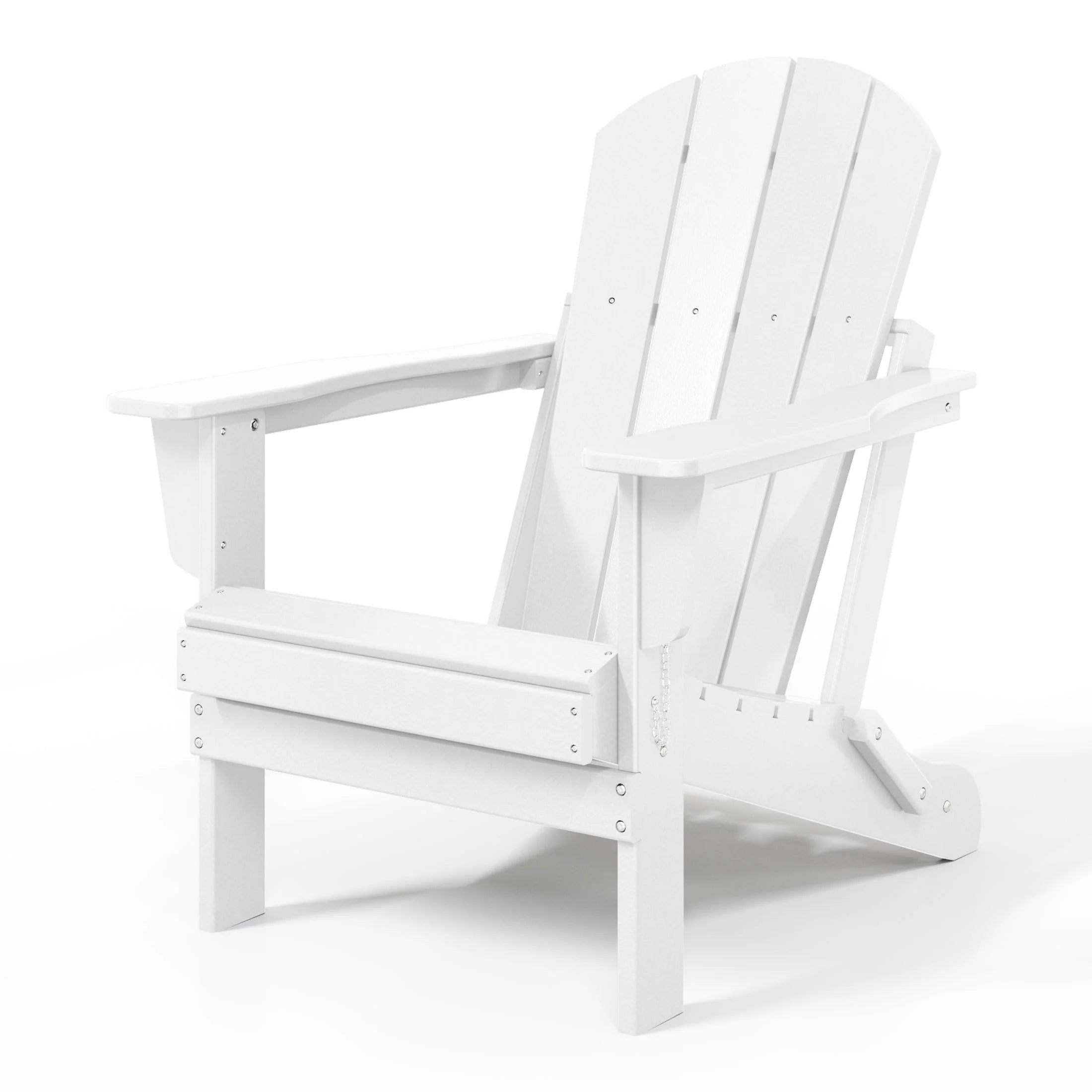 Chaise Adirondack pliante de patio d'extérieur tout temps résistante à la décoloration Polytrends Laguna
