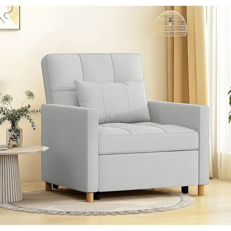 AECOJOY Fauteuil Convertible 3-en-1 avec Oreiller et Dossier Réglable