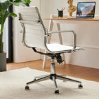 LUXMOD Chaise de Bureau à Domicile Côtelée Fauteuil de Bureau