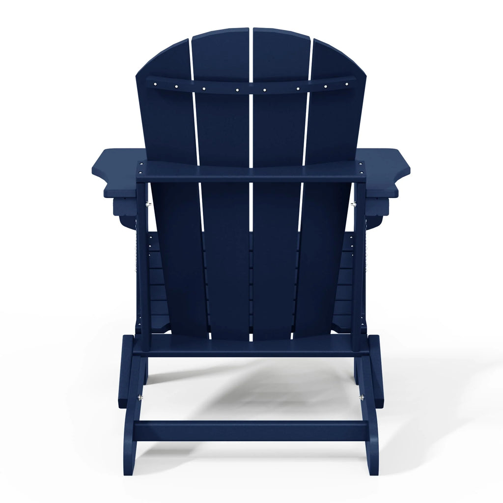 Chaise Adirondack pliante de patio d'extérieur tout temps résistante à la décoloration Polytrends Laguna
