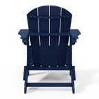 Chaise Adirondack pliante de patio d'extérieur tout temps résistante à la décoloration Polytrends Laguna