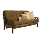 Ensemble de futon Somette Tucson pleine grandeur en noyer rustique avec matelas