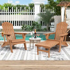 Chaise Adirondack pliante et réglable Vrakae avec repose-pieds