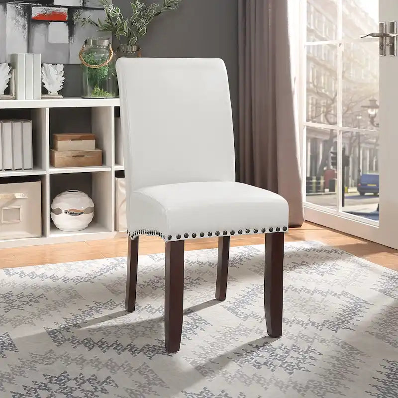 Chaise Parsons Copper Grove Five Bridge Eco en similicuir avec clous