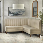 Ensemble banquette rembourrée à dossier cannelé 3 pièces Kerrington de Lifestorey