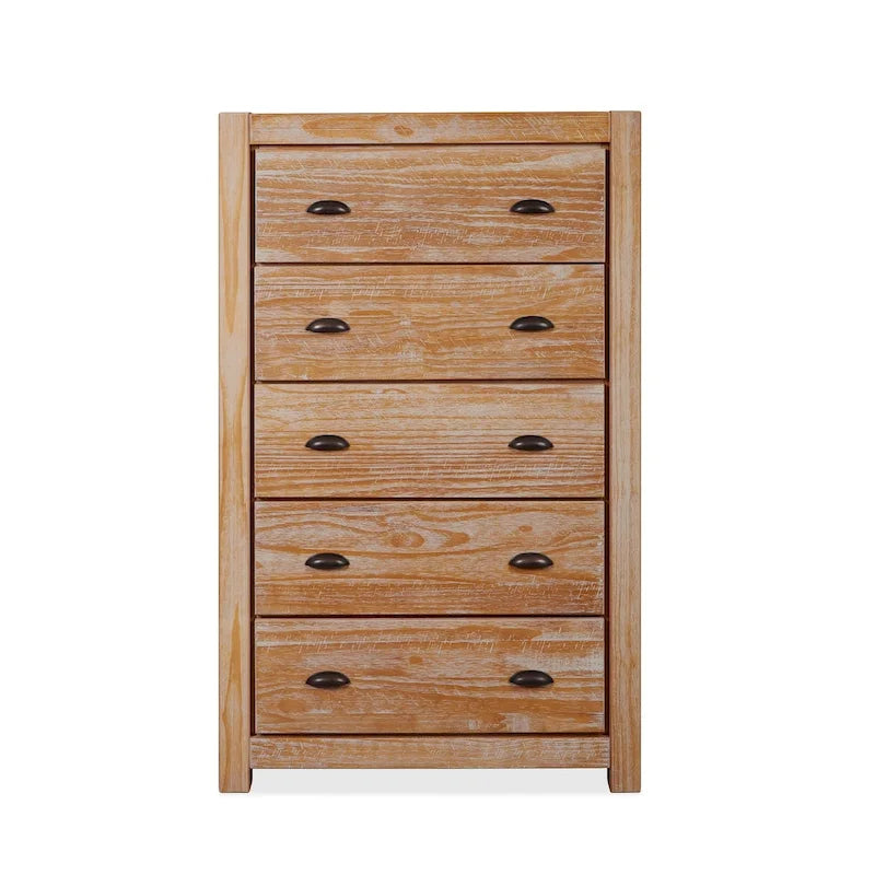 Commode 5 tiroirs en bois massif Montauk de Grain Wood Furniture