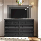 Commode à 10 tiroirs, 55 grands tiroirs, Commode et chiffonnier en bois