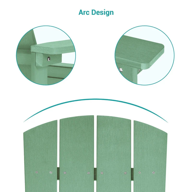 Chaises Adirondack d'extérieur en bois résistantes aux intempéries Bonosuki - Lot de 4