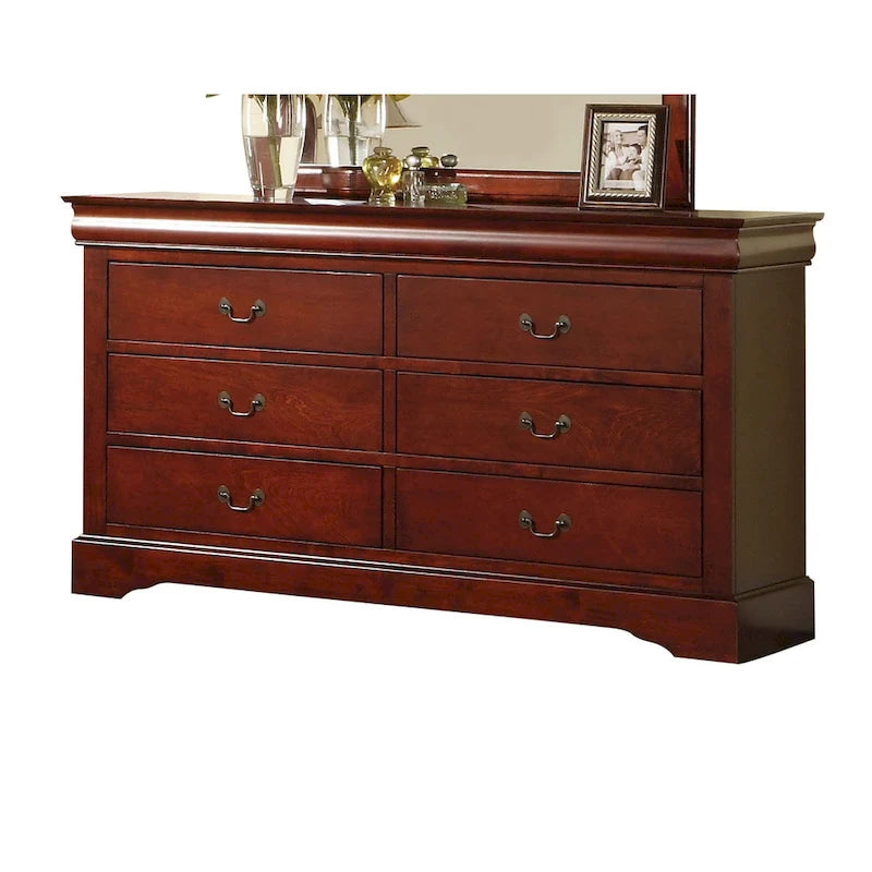 Commode Louis Philippe III en merisier à 6 tiroirs