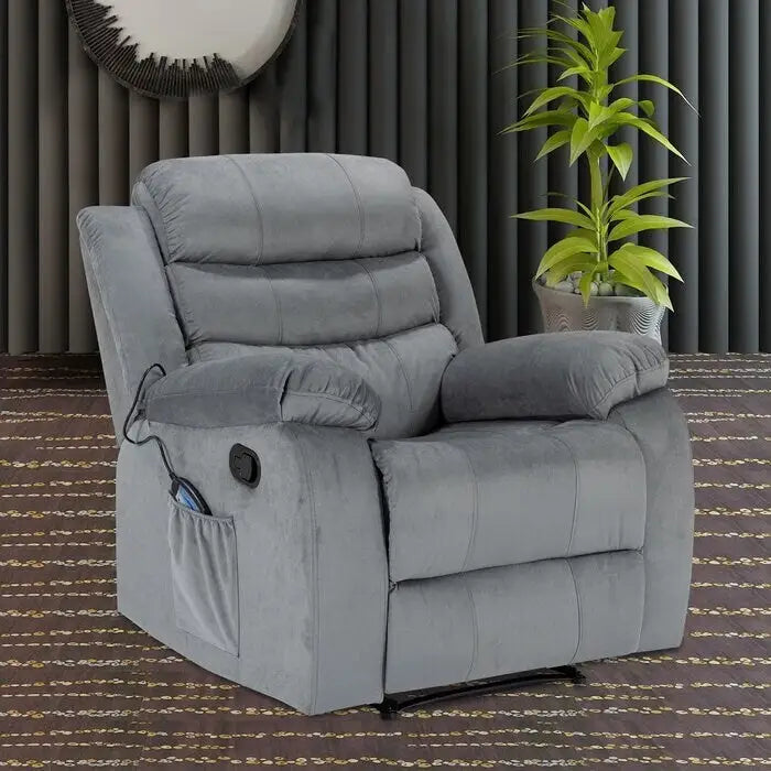 Fauteuil inclinable moelleux avec fonction massage et chauffage