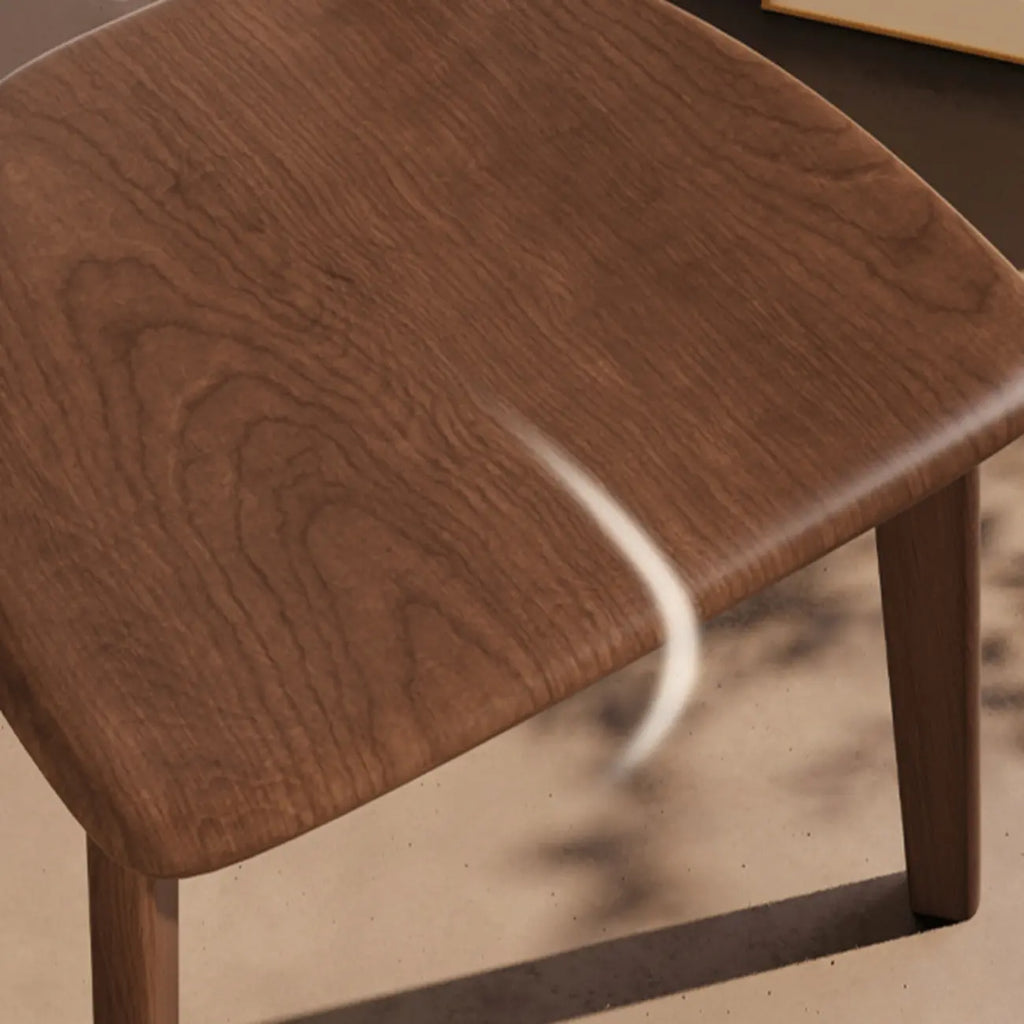 Chaise de salle à manger sans accoudoirs à dossier bas en bois moderne