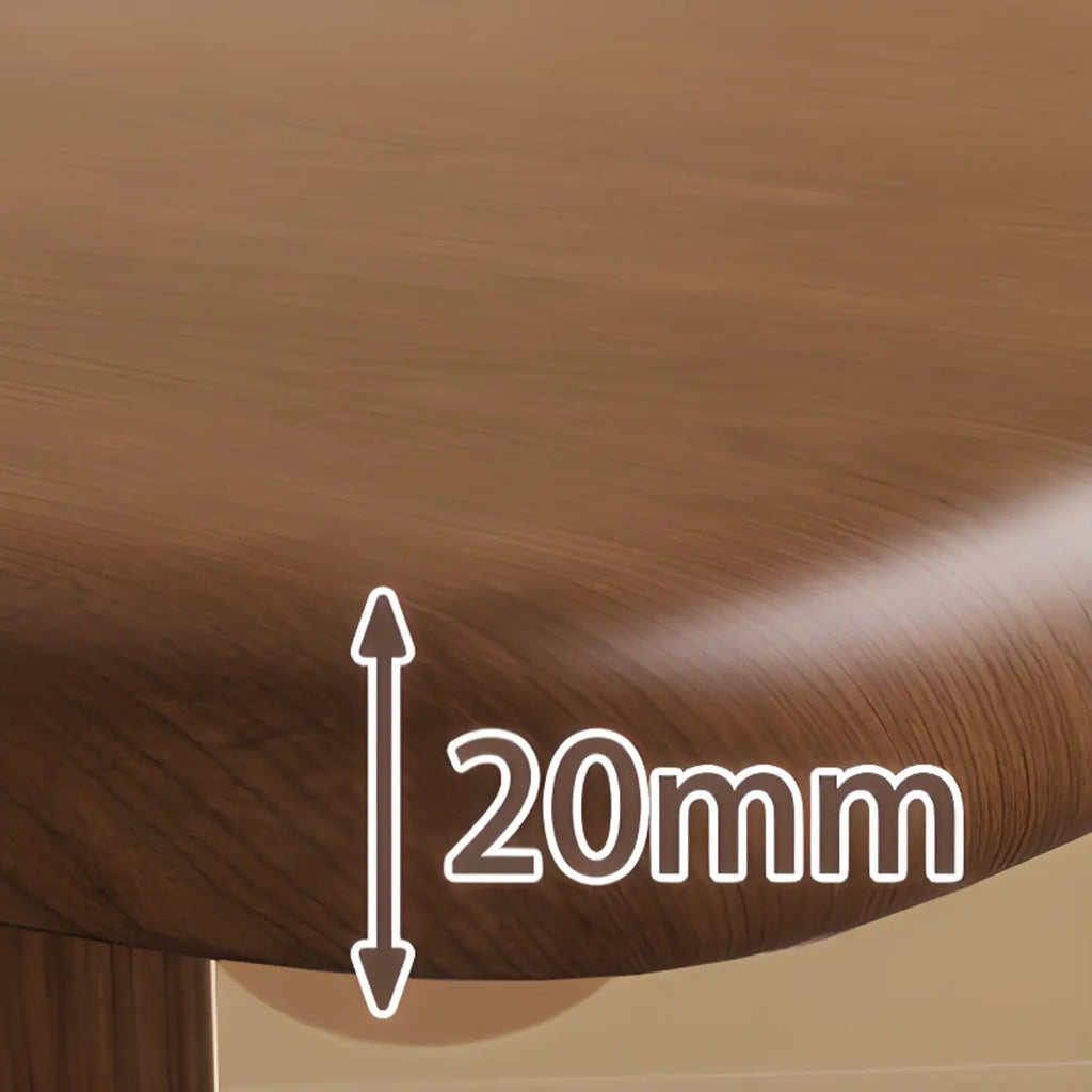 Chaise de salle à manger sans accoudoirs à dossier bas en bois moderne