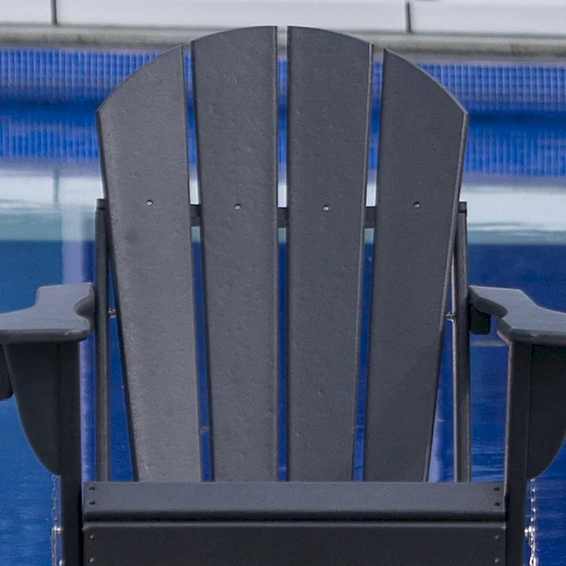 Chaise Adirondack pliable d'extérieur avec porte-gobelet
