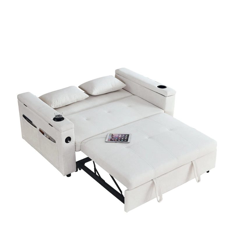 Canapé convertible 54 pouces avec deux places inclinables
