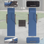 Kullavik – Ensemble de 3 chaises longues d'extérieur