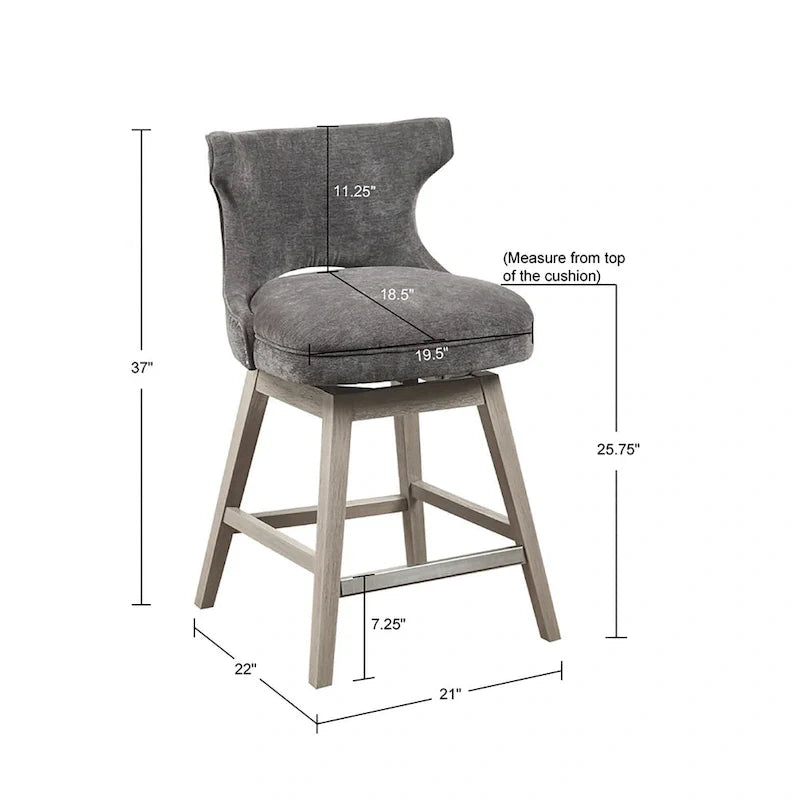 Tabouret de comptoir pivotant à 360 degrés Madison Park Janet