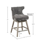 Tabouret de comptoir pivotant à 360 degrés Madison Park Janet