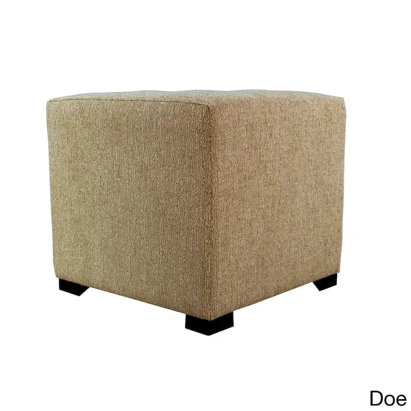 MJL Furniture Pouf carré capitonné 4 boutons Text2 Olivia