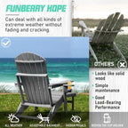 Chaise Adirondack pliante et réglable Vrakae avec repose-pieds