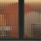 Buffet de cuisine mural gris en bois avec rangement