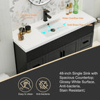 Meuble-lavabo Wavy Line 30/36/48 avec évier et robinet