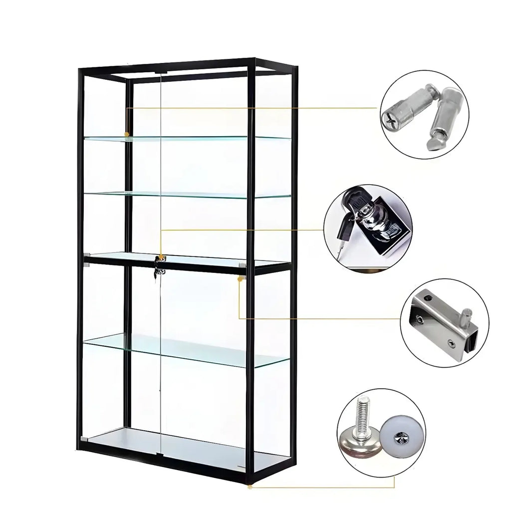 Vitrine contemporaine rectangulaire en verre noir