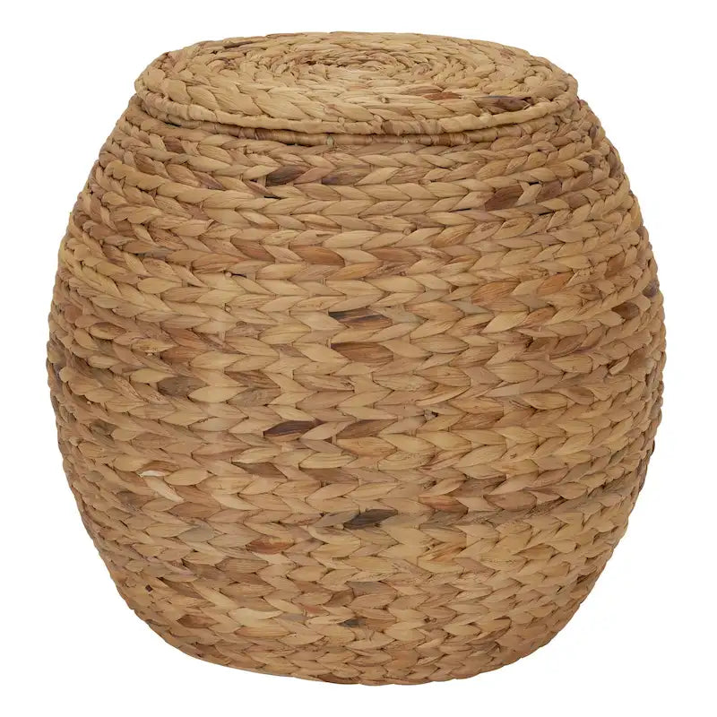 Table d'appoint avec panier de rangement en osier tressé à la main Household Essentials - 17,0 L x 17,0 l x 19,0 H