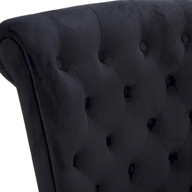 AVAWING Lot de 2 Chaises royales à dossier haut, rembourrage épais et pieds en bois d'hévéa