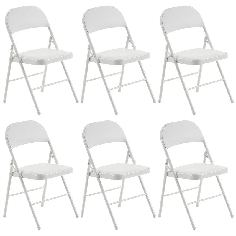 Chaises pliantes élégantes en fer et PVC pour conventions et expositions Blanches