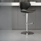 Tabouret de bar pivotant réglable en cuir rembourré