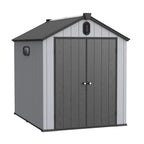 Abri de jardin en résine toutes saisons avec plancher de 1,8 m x 1,2 m / 1,8 m x 2,4 m / 2,4 m x 1,8 m / 2,4 m x 3 m, abri à outils Spire
