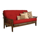 Ensemble de futon Somette Tucson pleine grandeur en noyer rustique avec matelas