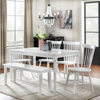 Chaises de salle à manger à barreaux en bois massif Simple Living Venice (lot de 2)