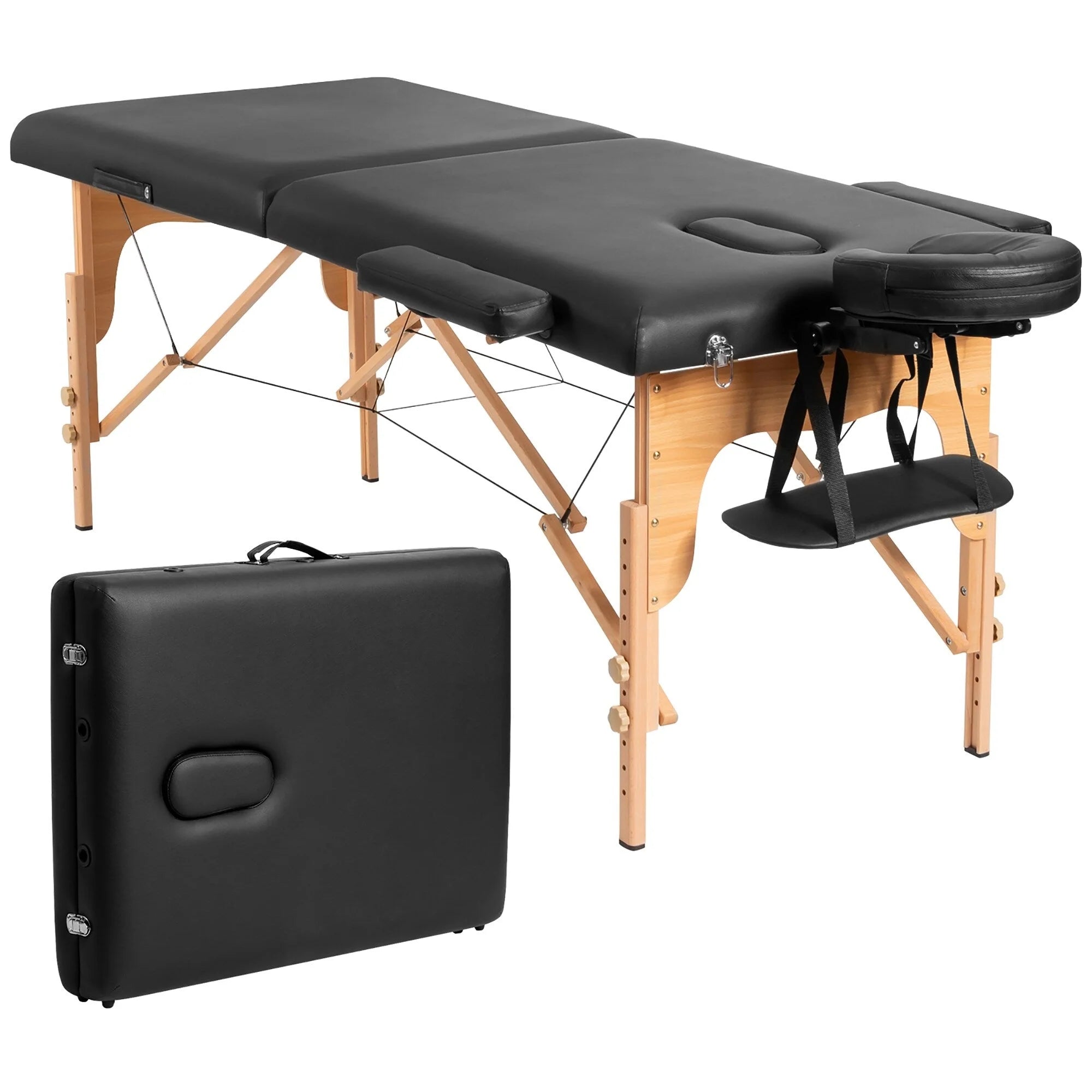 Table de massage portable 84L réglable lit de spa facial tatouage avec sac de transport