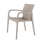 Chaise de salle à manger empilable avec accoudoirs Alissa, en résine, tout temps, lot de 2
