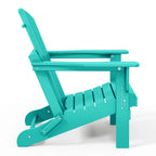 Chaise Adirondack pliante de patio d'extérieur tout temps résistante à la décoloration Polytrends Laguna