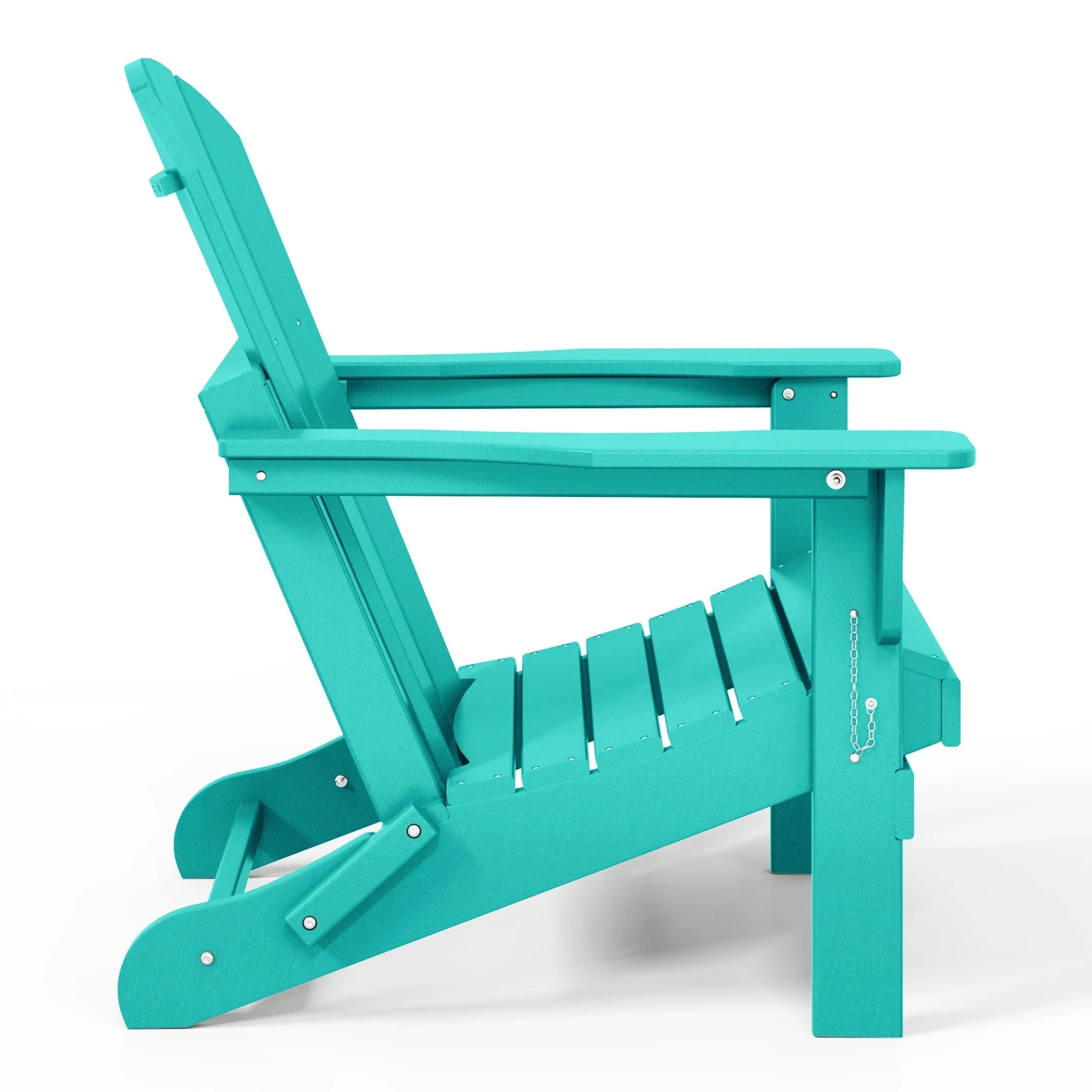 Chaise Adirondack pliante de patio d'extérieur tout temps résistante à la décoloration Polytrends Laguna