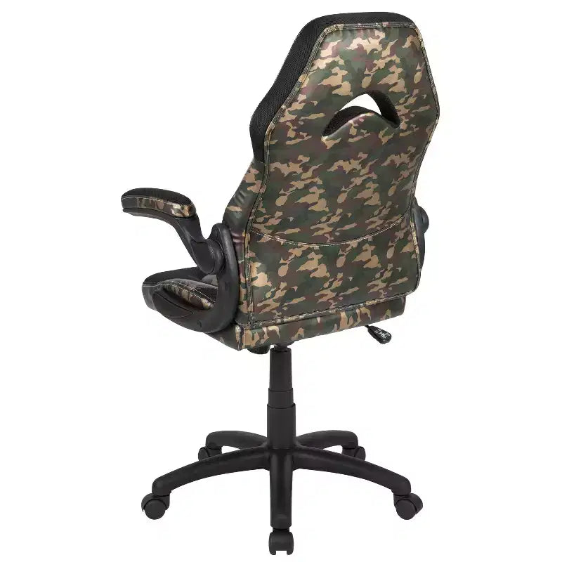 Fauteuil de bureau ergonomique pivotant réglable Flash Furniture X10 pour gamer avec accoudoirs relevables