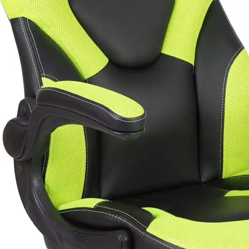 Fauteuil de bureau ergonomique pivotant réglable Flash Furniture X10 pour gamer avec accoudoirs relevables