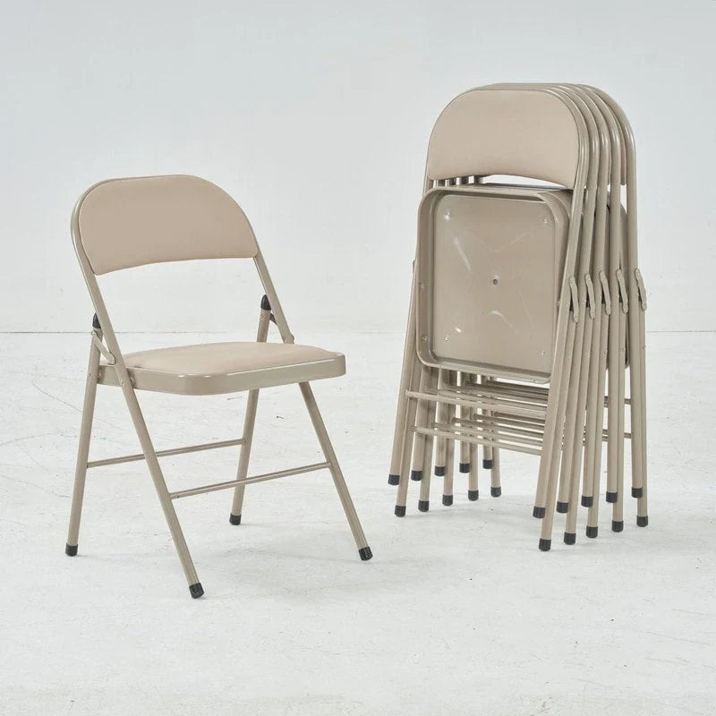 Chaises pliantes élégantes en fer et PVC pour conventions et expositions Blanches