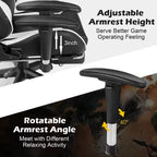 Chaise de bureau de massage gamer inclinable et pivotante Costway Racing avec repose-pieds