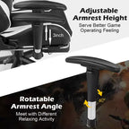 Costway Chaise de bureau gamer inclinable et pivotante avec repose-pieds de massage