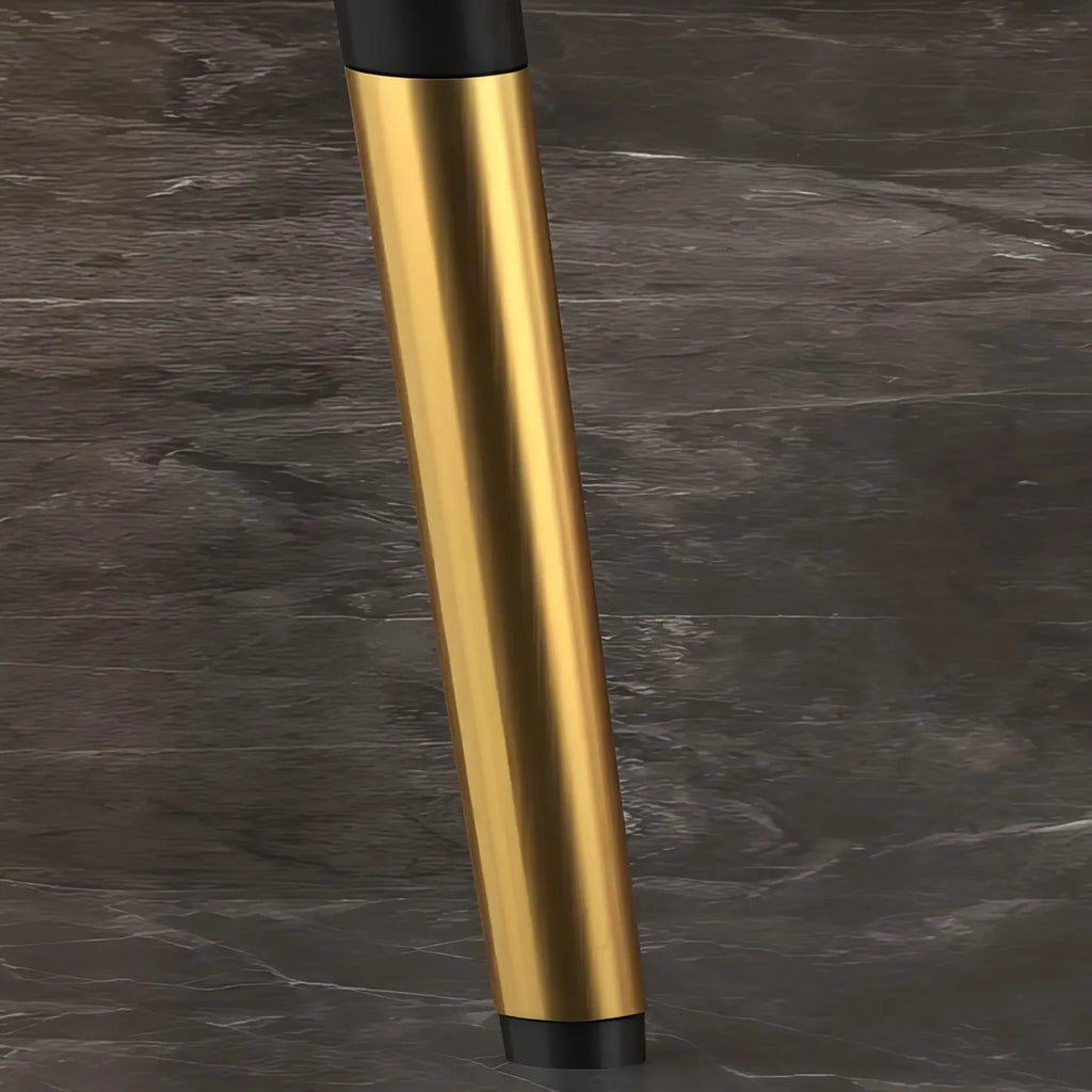 Tabouret de bar pivotant en cuir Art Déco avec assise baquet rembourrée