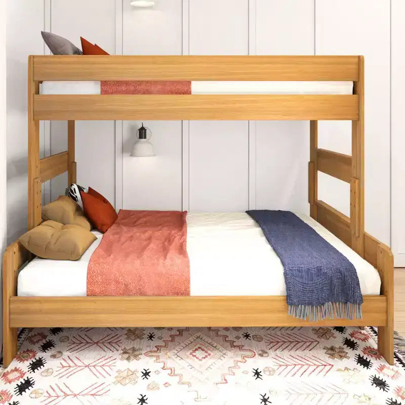 Lits superposés Max & Lily, jumeaux sur lits doubles, lits superposés modernes en bois massif de style ferme pour enfants