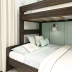 Lits superposés Max & Lily, jumeaux sur lits doubles, lits superposés modernes en bois massif de style ferme pour enfants