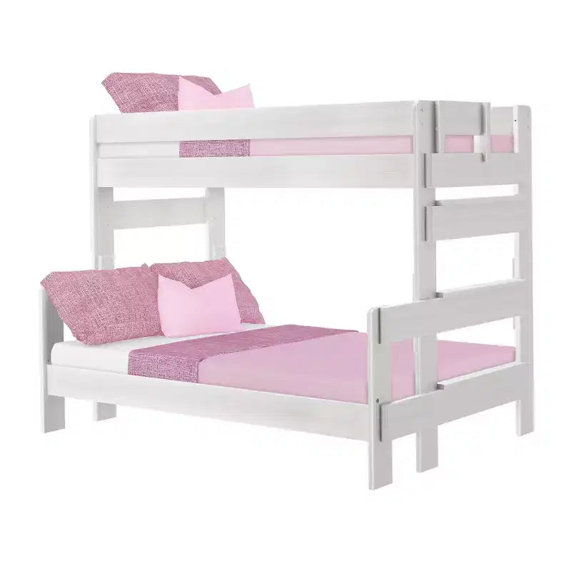 Lits superposés Max & Lily, jumeaux sur lits doubles, lits superposés modernes en bois massif de style ferme pour enfants