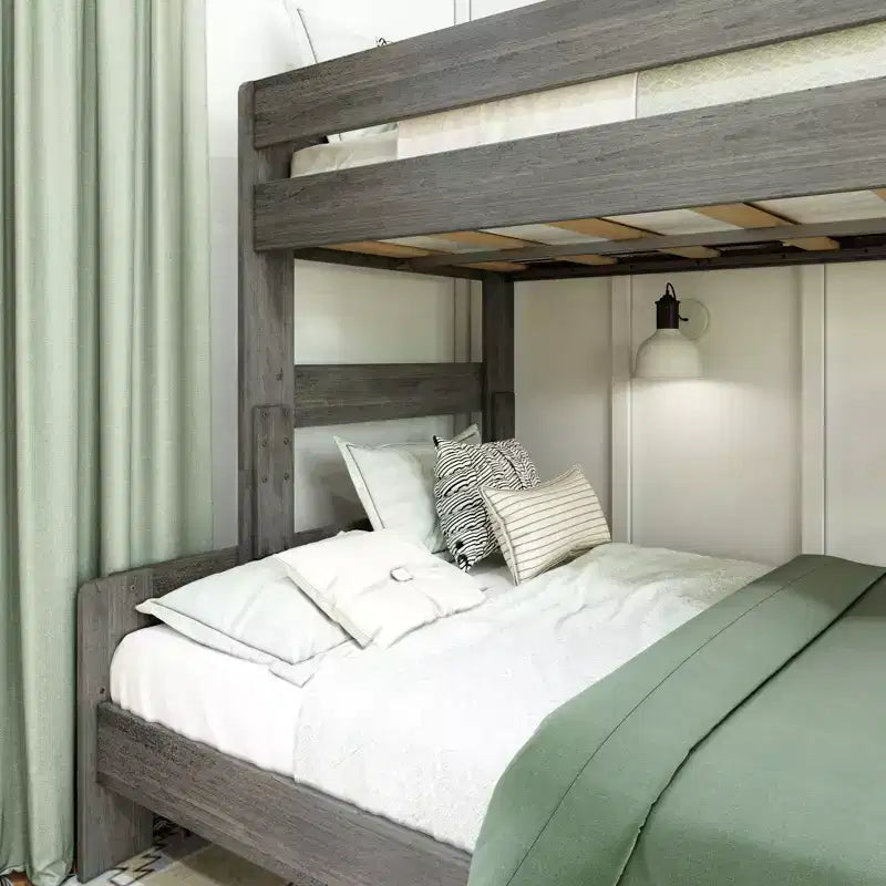 Lits superposés Max & Lily, jumeaux sur lits doubles, lits superposés modernes en bois massif de style ferme pour enfants