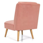 Costway Lot de 2 fauteuils d'appoint en velours, fauteuil simple, fauteuil de loisirs avec cadre en bois
