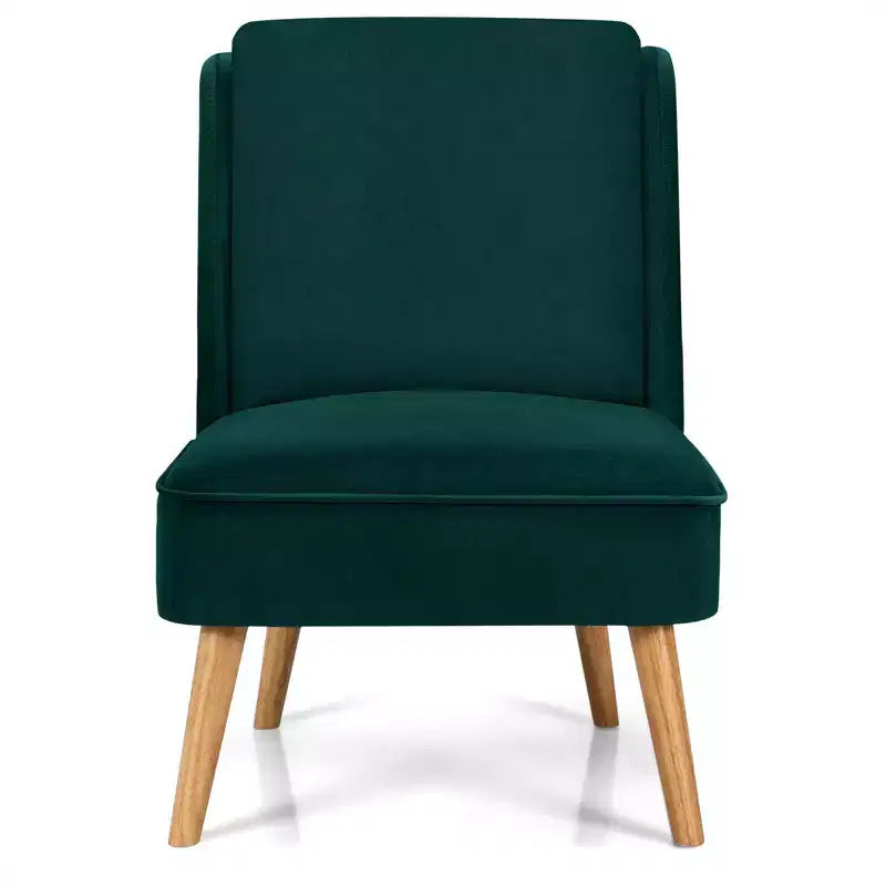 Costway Lot de 2 fauteuils d'appoint en velours, fauteuil simple, fauteuil de loisirs avec cadre en bois