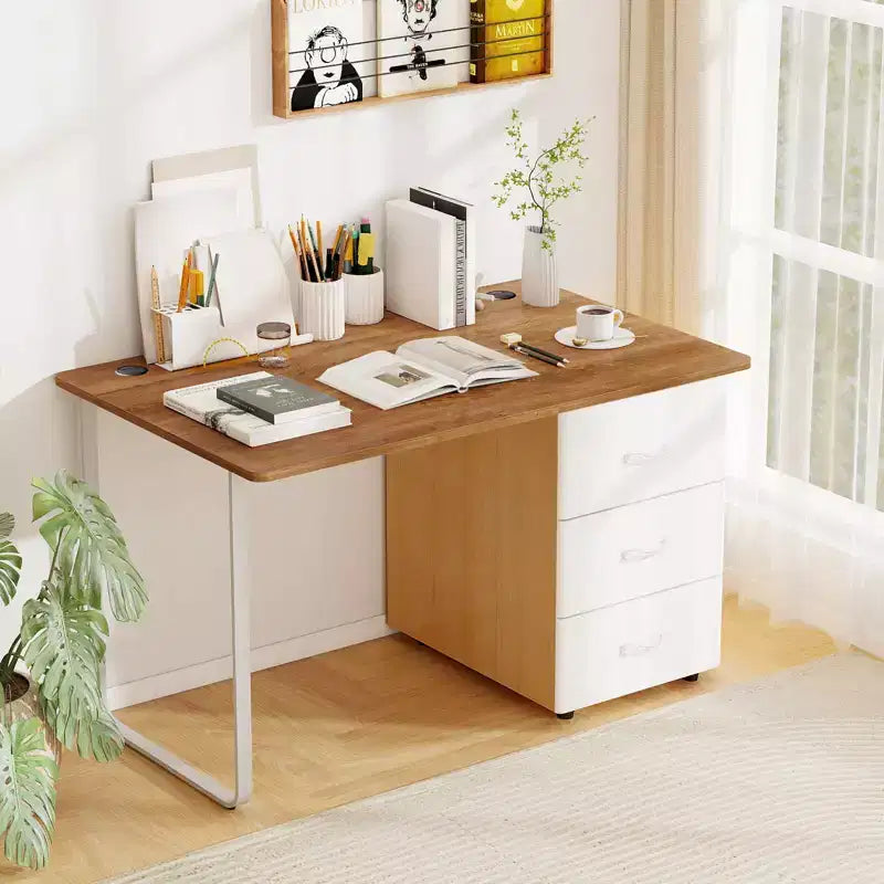 Plateau de table universel Costway pour cadre de bureau standard et debout Noyer